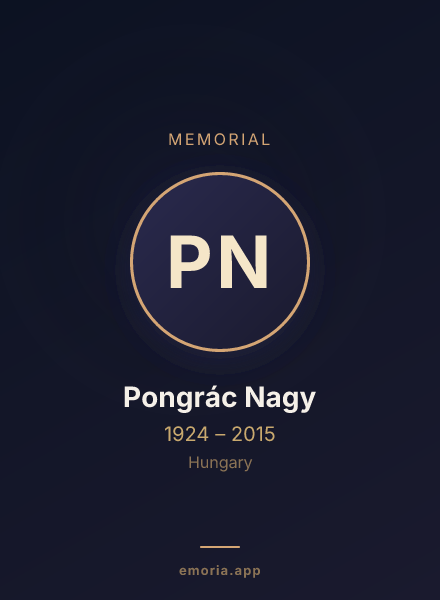 Memorial portrait of Pongrác Nagy