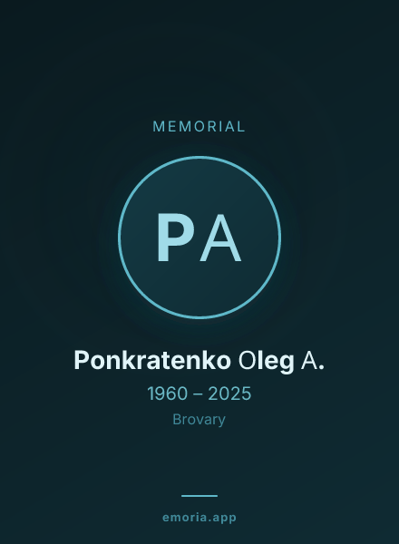 Memorial portrait of Ponkratenko Оleg А.