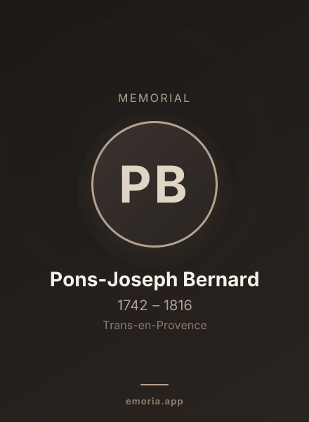 Memorial portrait of Pons-Joseph Bernard