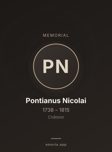 Memorial portrait of Pontianus Nicolai