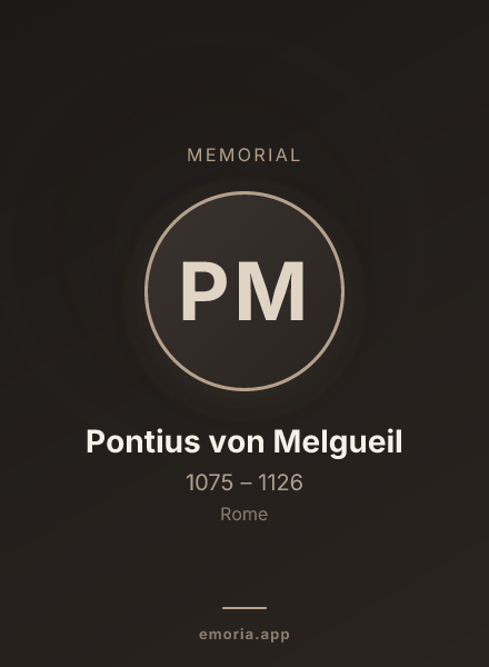 Memorial portrait of Pontius von Melgueil