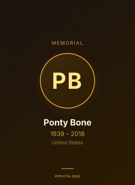 Memorial portrait of Ponty Bone