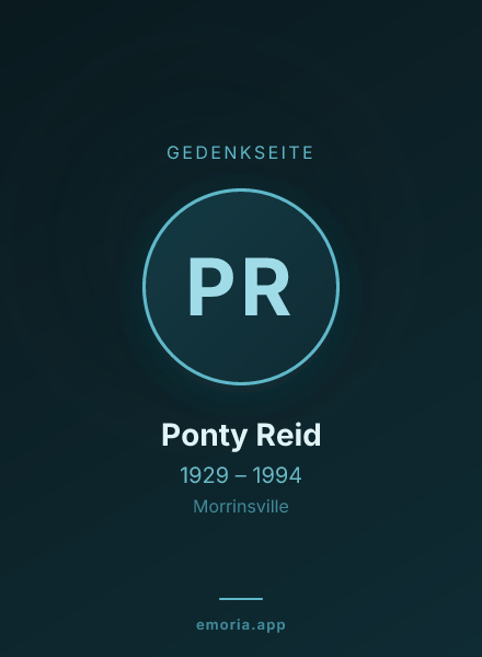 Gedenkportrait von Ponty Reid