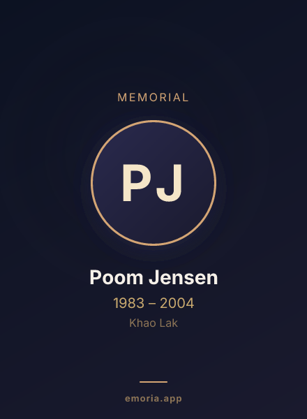 Memorial portrait of Poom Jensen