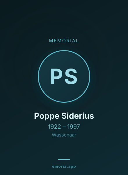 Memorial portrait of Poppe Siderius