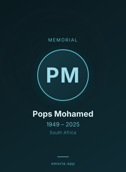 Memorial portrait of Pops Mohamed