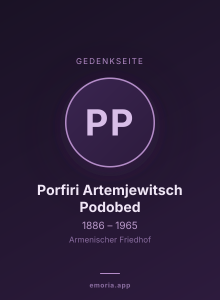 Gedenkportrait von Porfiri Artemjewitsch Podobed