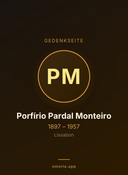 Gedenkportrait von Porfírio Pardal Monteiro