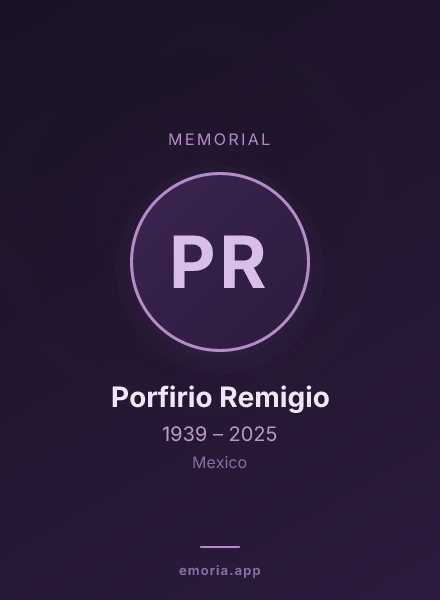 Memorial portrait of Porfirio Remigio