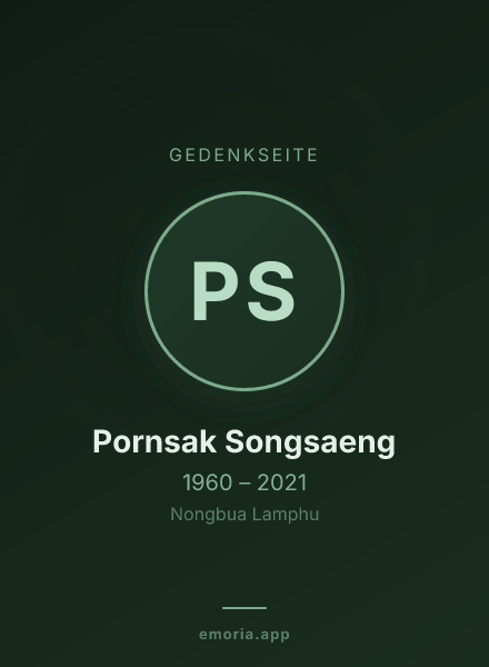 Gedenkportrait von Pornsak Songsaeng