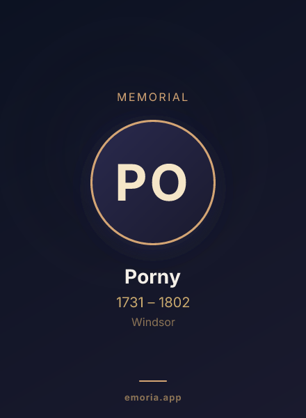 Memorial portrait of Porny