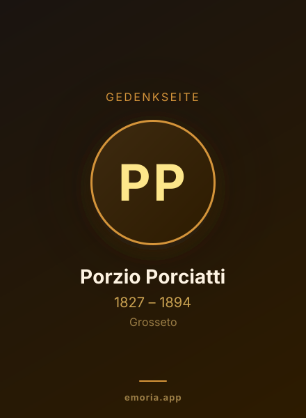 Gedenkportrait von Porzio Porciatti
