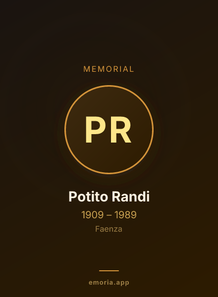 Memorial portrait of Potito Randi