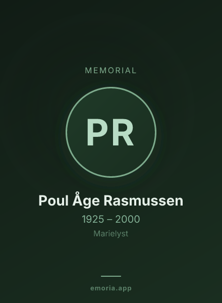 Memorial portrait of Poul Åge Rasmussen