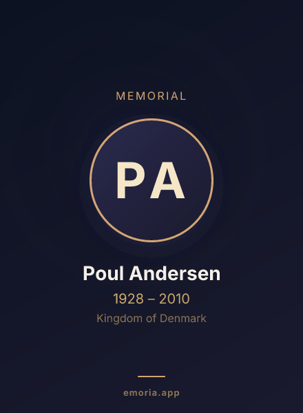 Memorial portrait of Poul Andersen