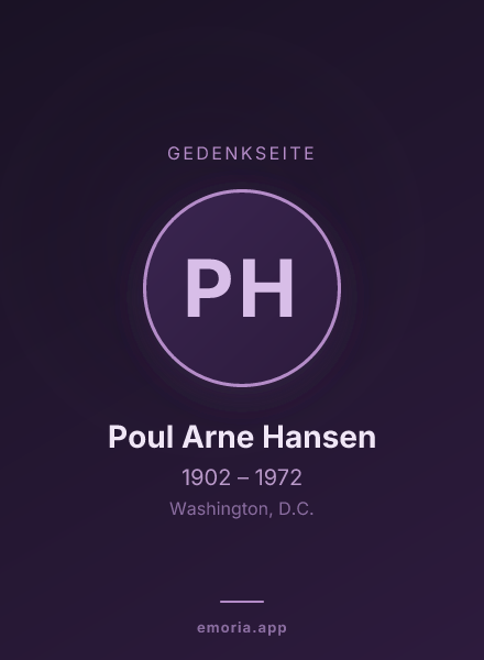 Gedenkportrait von Poul Arne Hansen