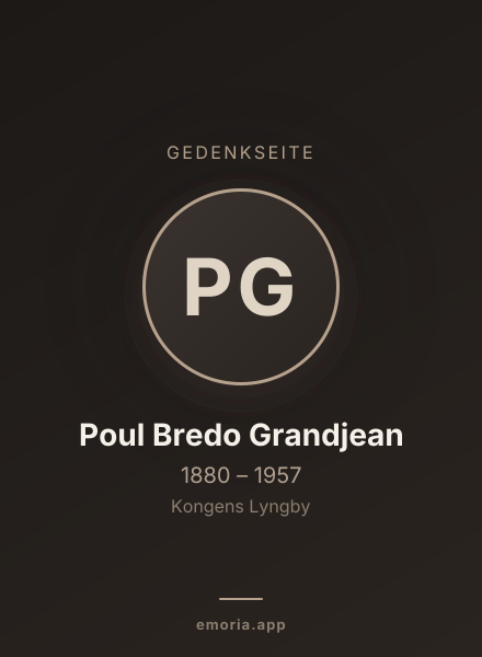 Gedenkportrait von Poul Bredo Grandjean