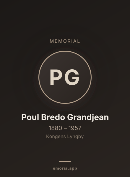 Memorial portrait of Poul Bredo Grandjean