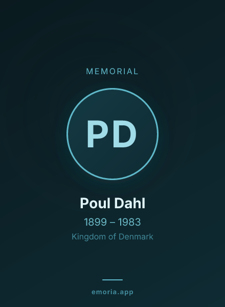 Memorial portrait of Poul Dahl