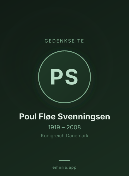Gedenkportrait von Poul Fløe Svenningsen