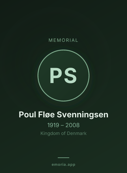 Memorial portrait of Poul Fløe Svenningsen