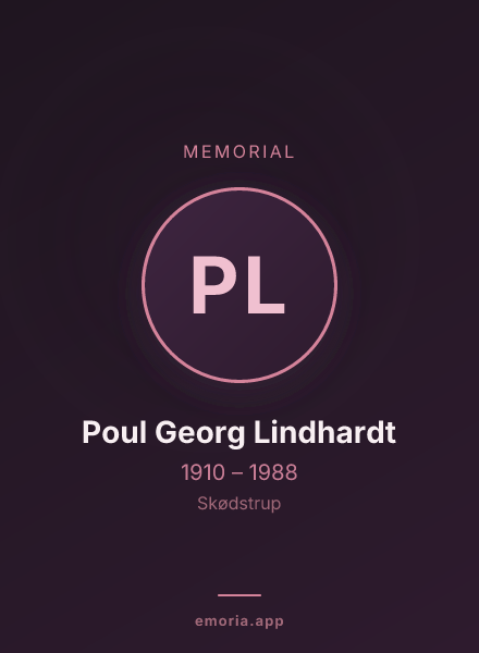 Memorial portrait of Poul Georg Lindhardt