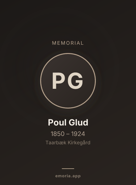 Memorial portrait of Poul Glud