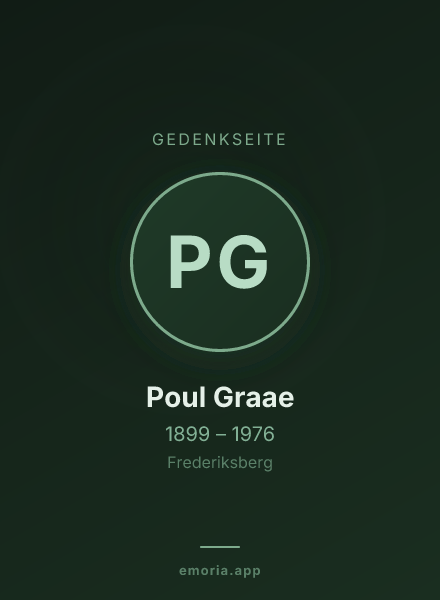 Gedenkportrait von Poul Graae