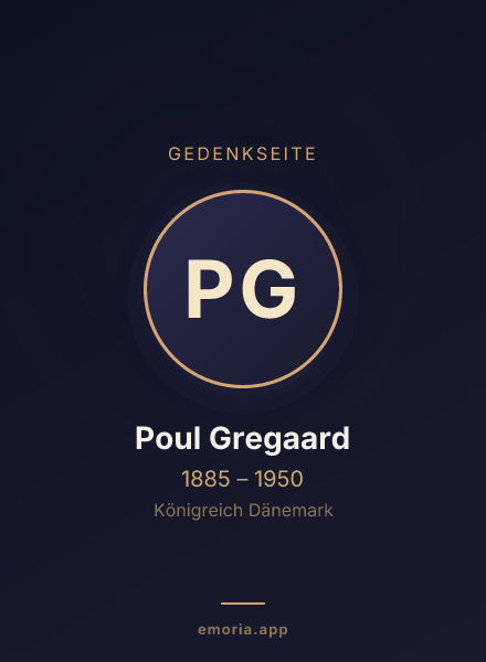 Gedenkportrait von Poul Gregaard