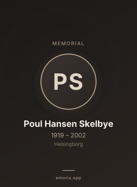 Memorial portrait of Poul Hansen Skelbye