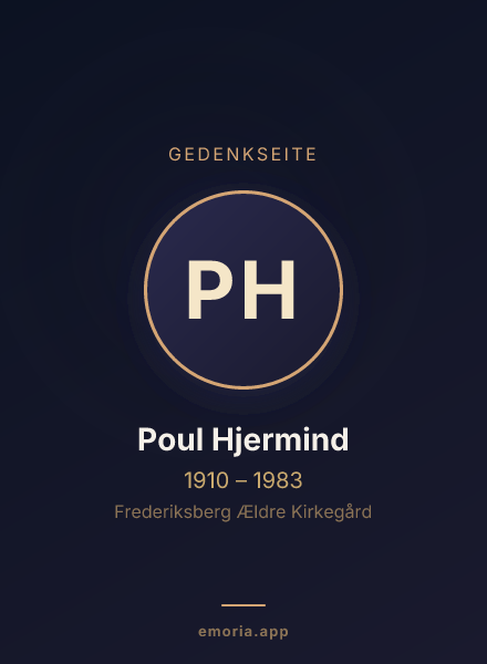 Gedenkportrait von Poul Hjermind