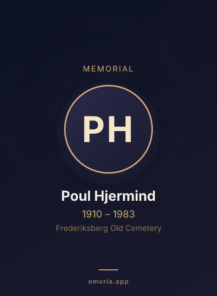 Memorial portrait of Poul Hjermind