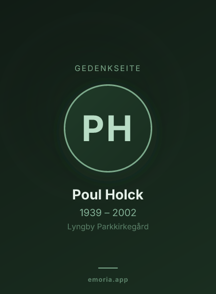 Gedenkportrait von Poul Holck