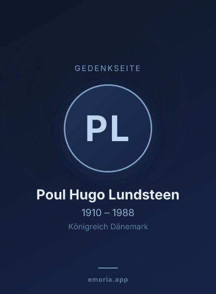 Gedenkportrait von Poul Hugo Lundsteen