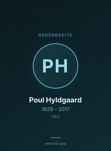 Gedenkportrait von Poul Hyldgaard