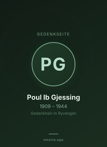 Gedenkportrait von Poul Ib Gjessing
