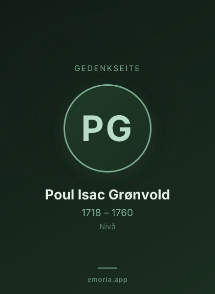 Gedenkportrait von Poul Isac Grønvold