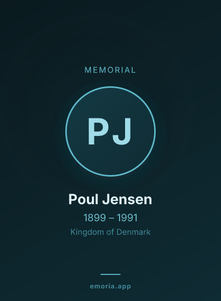 Memorial portrait of Poul Jensen
