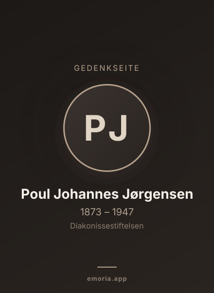 Gedenkportrait von Poul Johannes Jørgensen
