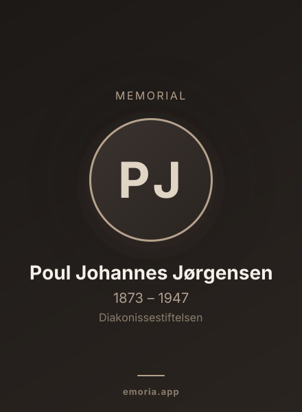 Memorial portrait of Poul Johannes Jørgensen