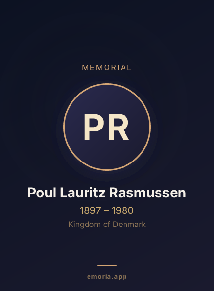 Memorial portrait of Poul Lauritz Rasmussen