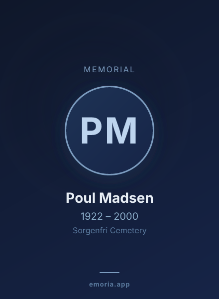 Memorial portrait of Poul Madsen