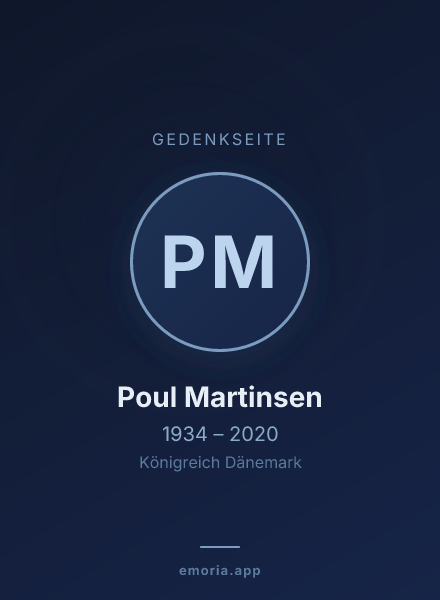 Gedenkportrait von Poul Martinsen
