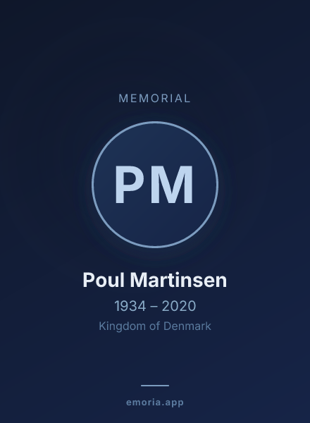 Memorial portrait of Poul Martinsen