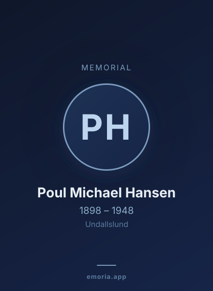 Memorial portrait of Poul Michael Hansen