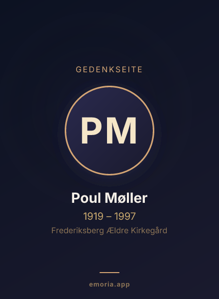 Gedenkportrait von Poul Møller
