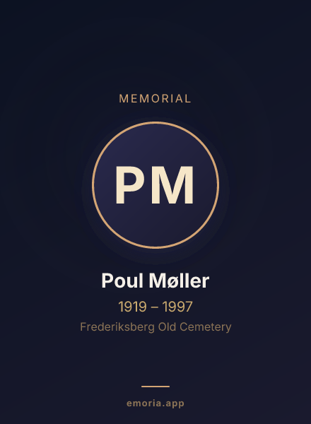 Memorial portrait of Poul Møller