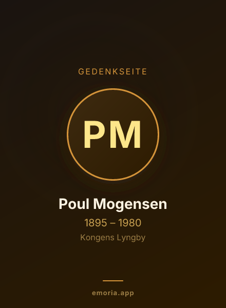 Gedenkportrait von Poul Mogensen