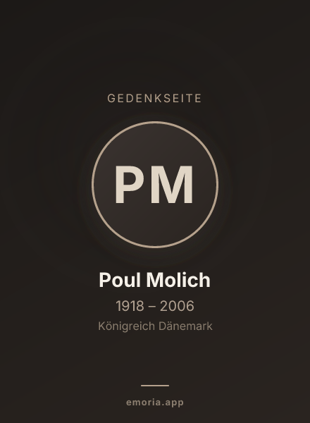 Gedenkportrait von Poul Molich