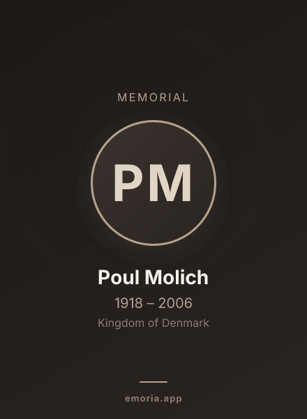 Memorial portrait of Poul Molich